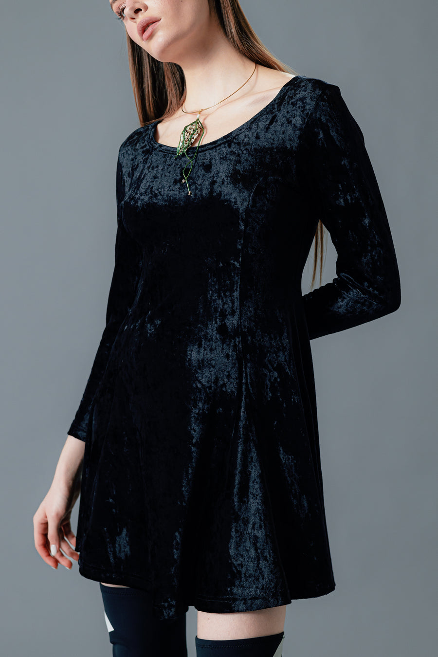 VELVET BLACK DRESS