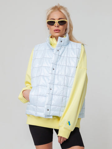 SKY BLUE QUILTED VEST