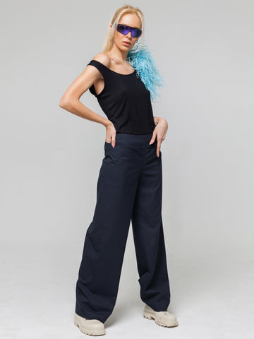 DARK BLUE TROUSERS «SIX POCKETS»