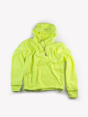 HOODIE NEON YELLOW FLEECE «HAG»